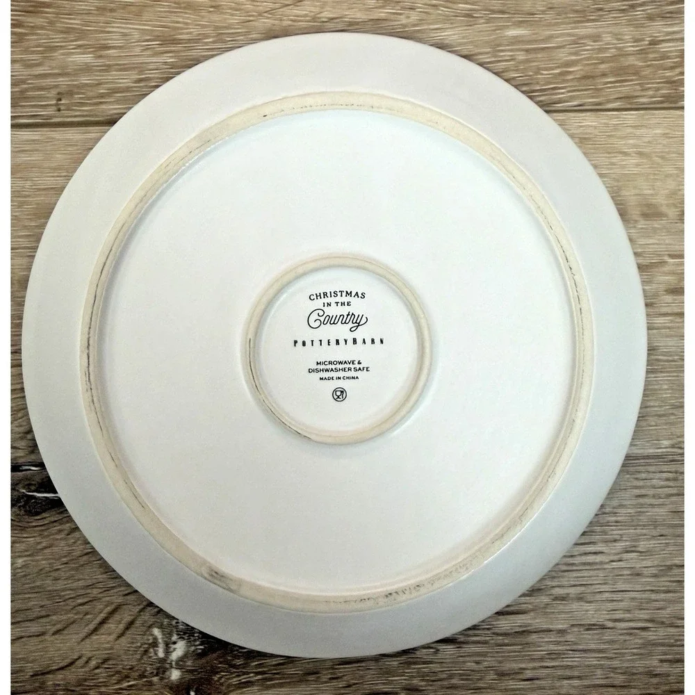 Pottery Barn Christmas in the Country Salad Plates Set of 3 9